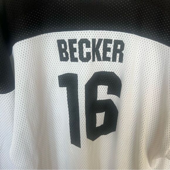 Kobe Sportswear Canada RARE Vintage Hockey Jersey Becker 16 Dirt Knap White XXL - Picture 4 of 11